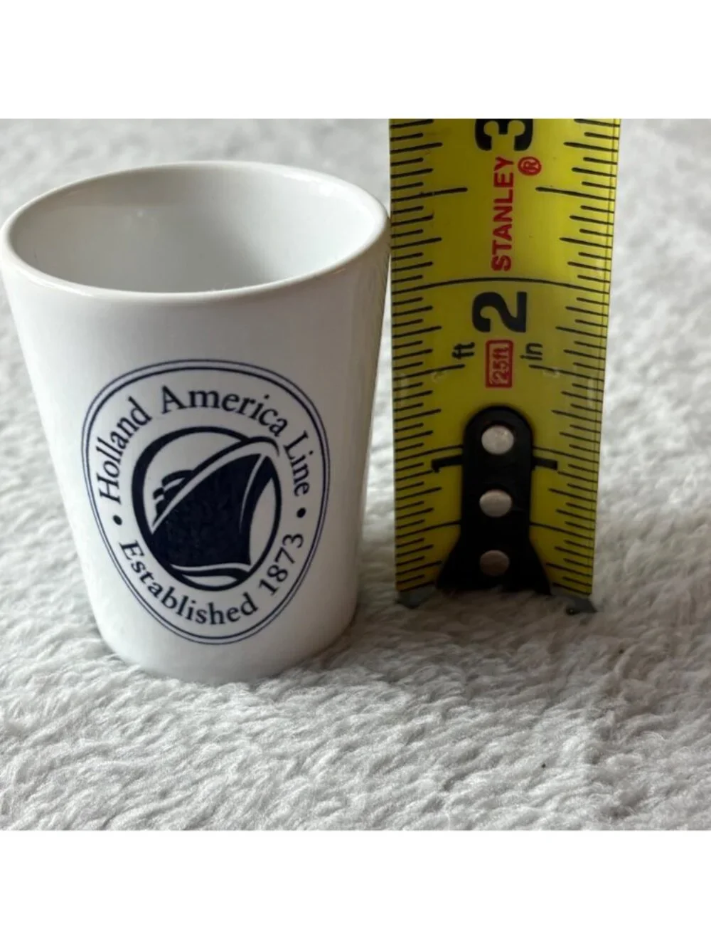 Holland America Shot Glass Blue White Cruise Decor
